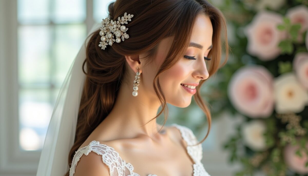 Guide pratique pour sublimer votre coiffure de mariée avec des pinces en strass et perles