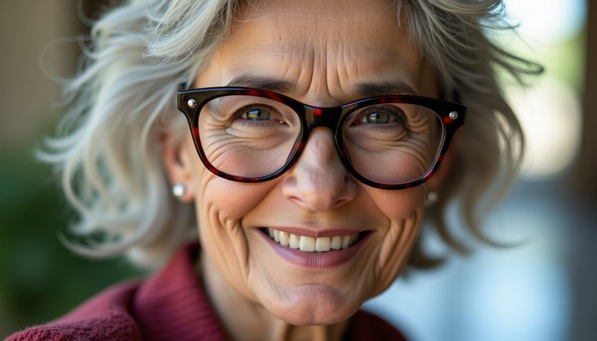 Coiffures courtes élégantes pour femmes de 70 ans porteuses de lunettes